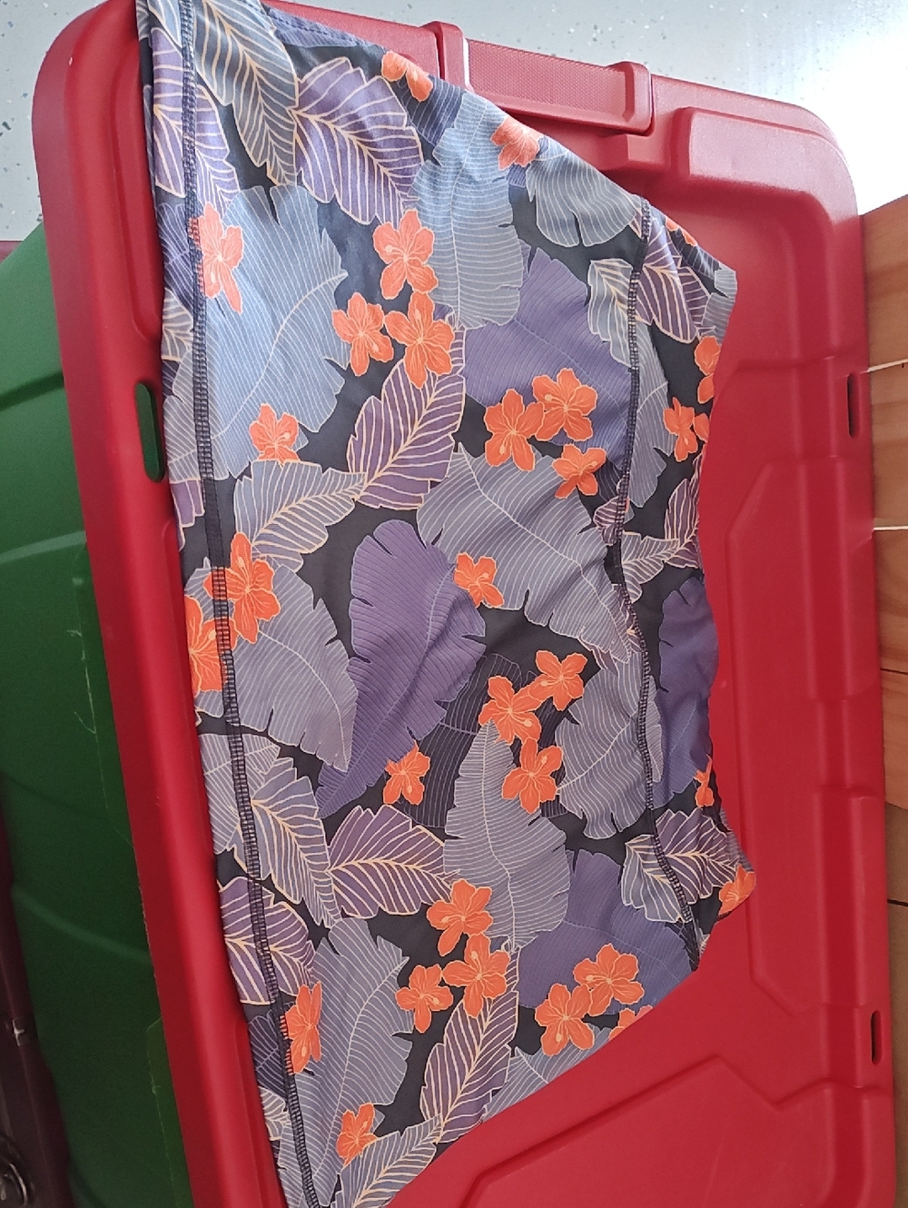 Athletic Works Purple Skort with Orange Floral Print